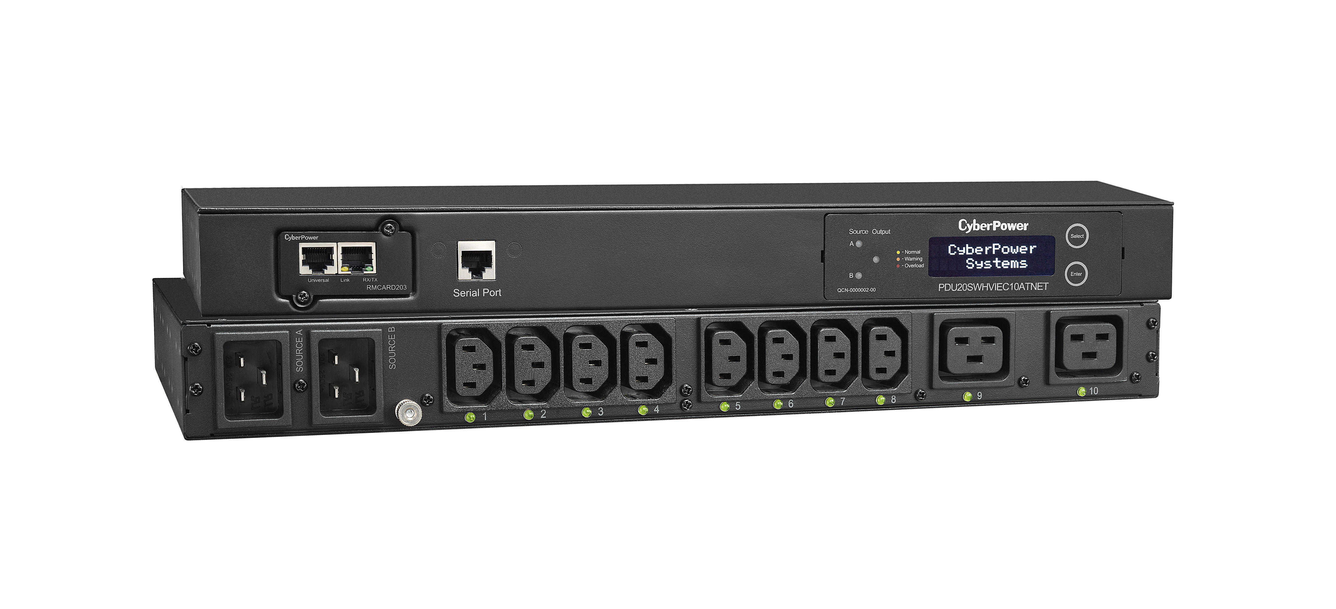 Линейка ATS CyberPower для резервирования электропитания в стойке