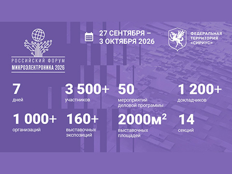 Регистрация на Российский форум «Микроэлектроника 2026» открыта
