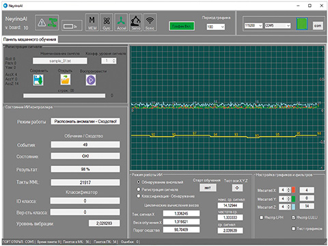 Машинное обучение  на микроконтроллере STM32F407 – обнаружение вибраций