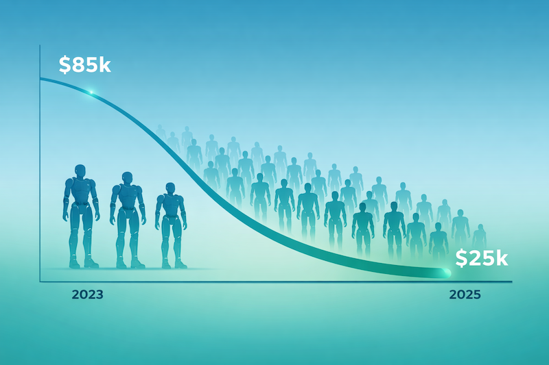 Гуманоидные роботы подешевели на 70%: рынок стремительно делится на три уровня