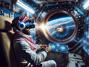 Космонавты испытают шлем виртуальной реальности, созданный учеными МГУ