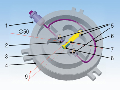 Волоконно-оптический датчик ускорений с цилиндрической линзой